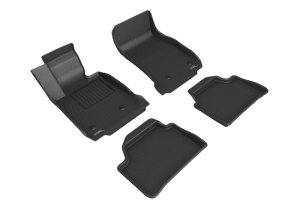 BMW 1 Series Floor Mats - Front + Rear - 3D MAXpider - KAGU Series, 4 pc (2 Front + 2 Second Row) - Black - `12-`19 BMW 1 Series Floor Mats - Front + Rear - 3D MAXpider - KAGU Series, 4 pc (2 Front + 2 Second Row) - Black - `12-`19